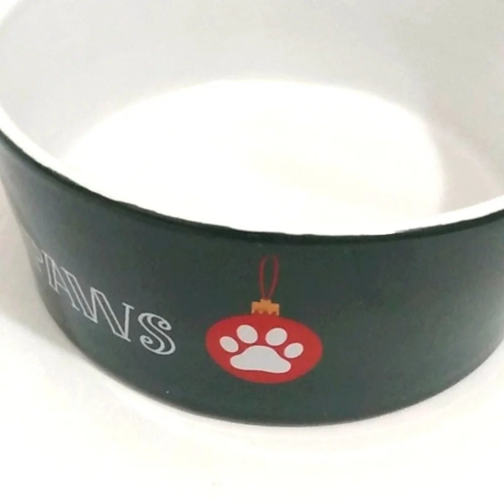 MHI SANTA'S HELPER COFFEE MUG SANTA PAWS PET BOWL SET NWT